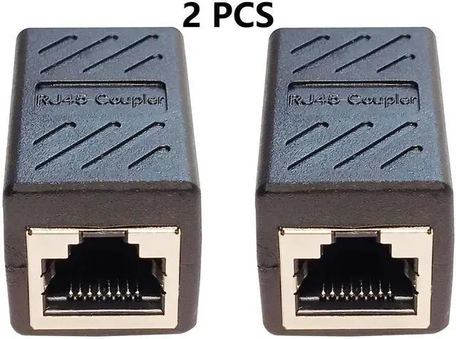 Main image of RJ45 in-Line Coupler Adapter Female to Female Ethernet Cable Extender 8-Pin Modular Network Connector for Cat7 Cat6 Cat5e Cat5 Ethernet Cable 2pcs