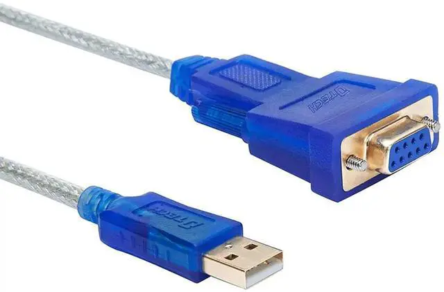 Main image of 3.3 Feet USB to Serial Female Adapter Cable DB9 RS232 to USB 2.0 Cord with Prolific PL2303 Chip Windows 11 10 8 7 Mac Linux (9 Pin 2 Row Connector RS232C Protocol)