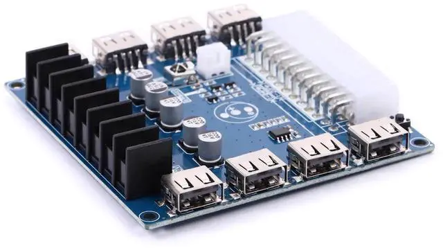 Alt view image 3 of 5 - 24 Pins ATX Power Supply Breakout Board Module Adapter Power Connector Support 3.3V/5V/12V 1.8V-10.8V