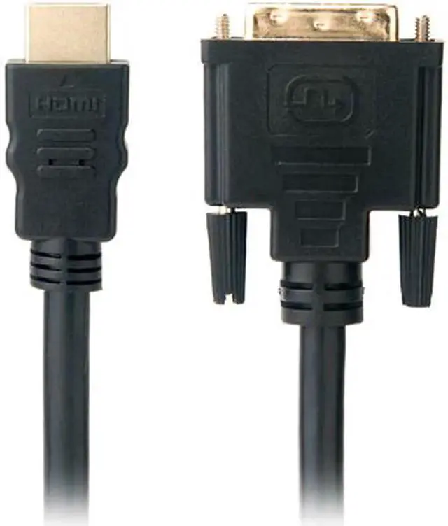Alt view image 2 of 7 - DVI-1-HDMI 10 ft. Black DVI to HDMI Cable Male to Male 10 Feet