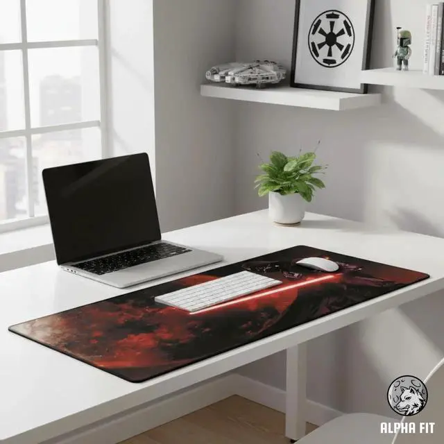 Alt view image 5 of 7 - Alpha Fit Starwar Gaming Mouse Pad XXL (31.5" x 11.8") - Star Wars Themed Large Mouse Pad - Extra Large Gaming Mouse Pads with Non-Slip Rubber Base & Stitched Edges for Sci-Fi Setup