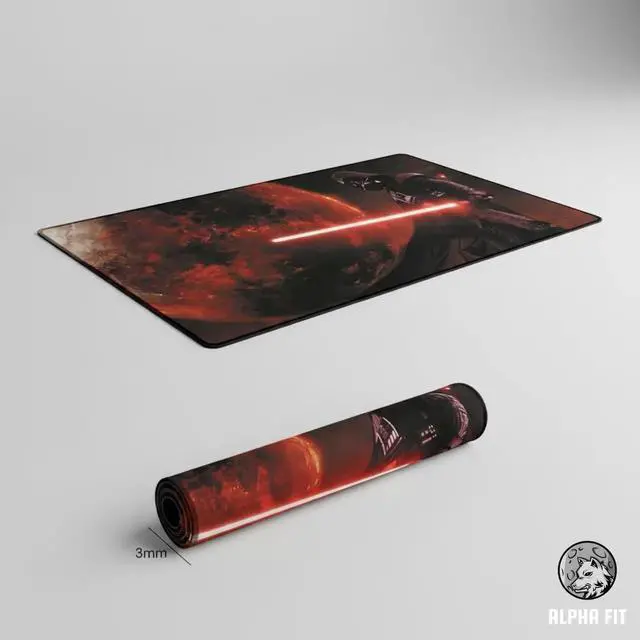 Alt view image 7 of 7 - Alpha Fit Starwar Gaming Mouse Pad XXL (31.5" x 11.8") - Star Wars Themed Large Mouse Pad - Extra Large Gaming Mouse Pads with Non-Slip Rubber Base & Stitched Edges for Sci-Fi Setup