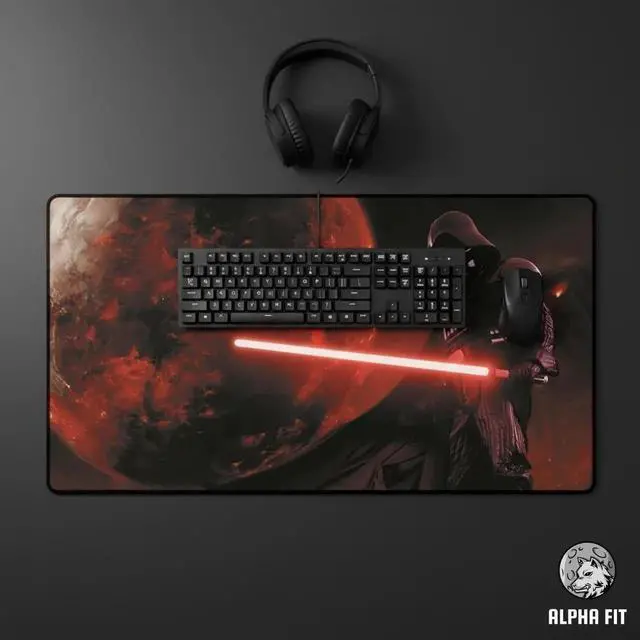 Alt view image 4 of 7 - Alpha Fit Starwar Gaming Mouse Pad XXL (31.5" x 11.8") - Star Wars Themed Large Mouse Pad - Extra Large Gaming Mouse Pads with Non-Slip Rubber Base & Stitched Edges for Sci-Fi Setup
