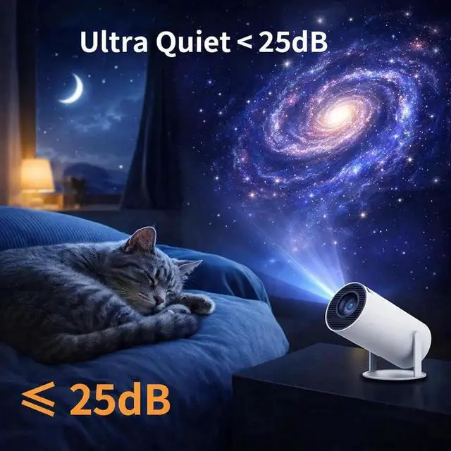 Alt view image 4 of 7 - Realm Portal Projector - Fake Window Projector with Built-In 30+ Window Scenes, Hundreds of Fantasy Ambience Scenes, Projector with Wifi and Bluetooth, Auto Keystone, Deeper Reading Immersion (White)