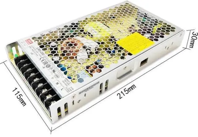 Alt view image 2 of 3 - Mean Well LRS 200W 24V 8.3A Switching Power Supply LRS-200-24JM AC/DC Single Output Power Supply Driver Converter Transformer for 3D Printer, Computer Project, LED Strip Light, CCTV, etc