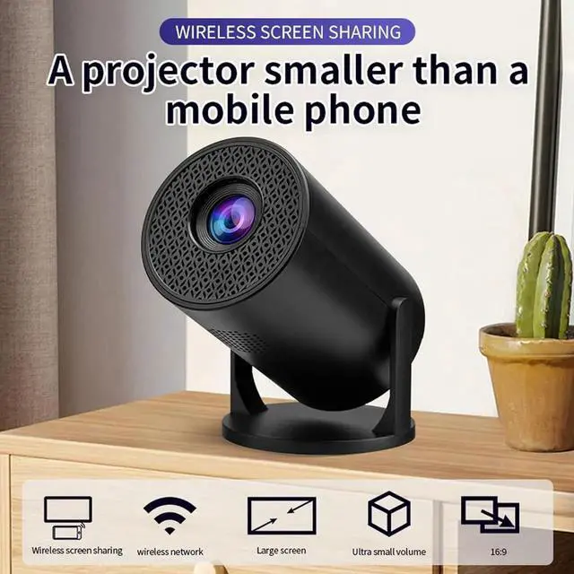 Alt view image 2 of 7 - Mini Projector with WiFi, 1080P Full HD Portable Projector, 270° Adjustable, Video Movie Projector for Android Laptop PC Smartphone