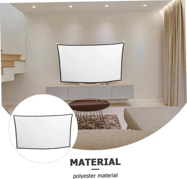 Main image of Projector Screen 100 Inch 16:9 Portable Foldable Polyester Projection Screen for Outdoor Movie Camping Home Theater Indoor Outdoor Use