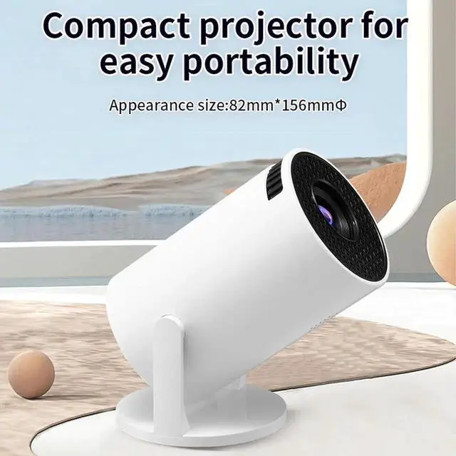 Alt view image 3 of 7 - Mini Portable Projector, 1080P Full HD Portable Projector, 180°Rotatable Outdoor Home Projector, Small Home Theater Projector Compatible with Smartphone TV Stick Laptop