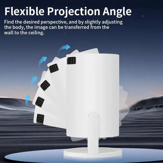 Main image of Mini Projector with WLAN, 1080P Portable Outdoor Projector, 180 Deg Rotatable, Home Theater Movie Phone Projector Compatible with Android / TV Stick / HDMI / USB