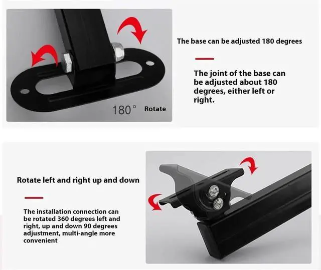 Alt view image 2 of 6 - Adjustable Metal Mount Bracket for Projector and Security Camera with 360 Degree Rotation 180 Degree Base Tilting
