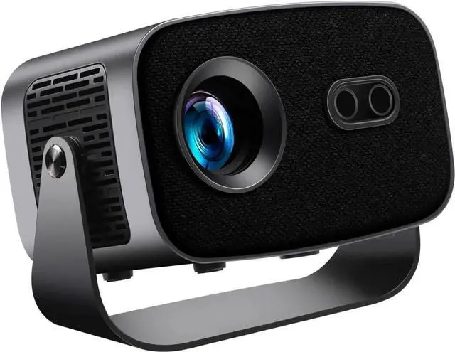 Main image of Full HD 1080P Projector, Portable Projector, 360° Rotatable, Electric Focus, Automatic Step Correction, HDMI/USB/3.5 Audio Interface, Compatible with Mobile TV/Tablet/Smartphone(European plug)