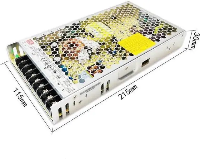 Alt view image 2 of 3 - Mean Well LRS 200W Switching Power Supply AC/DC Single Output LRS-200-5 5V 40A Power Supply Driver Transformer for 3D Printer, Computer Project, LED Strip Light, CCTV, etc