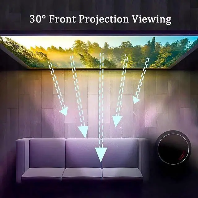 Alt view image 4 of 7 - Portable Projector Screen Ambient Light Rejecting Fabric 60-133 Inch 16:9 4K HD Front Projection for Gaming Office Home Cinema(133 Inch)