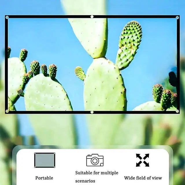 Alt view image 7 of 7 - Portable Projector Screen Ambient Light Rejecting Fabric 60-133 Inch 16:9 4K HD Front Projection for Gaming Office Home Cinema(133 Inch)
