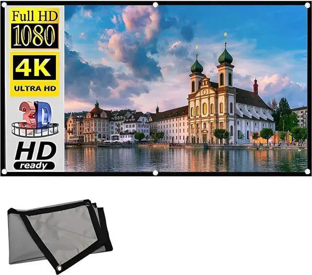 Main image of Portable Projector Screen Ambient Light Rejecting Fabric 60-133 Inch 16:9 4K HD Front Projection for Gaming Office Home Cinema(133 Inch)