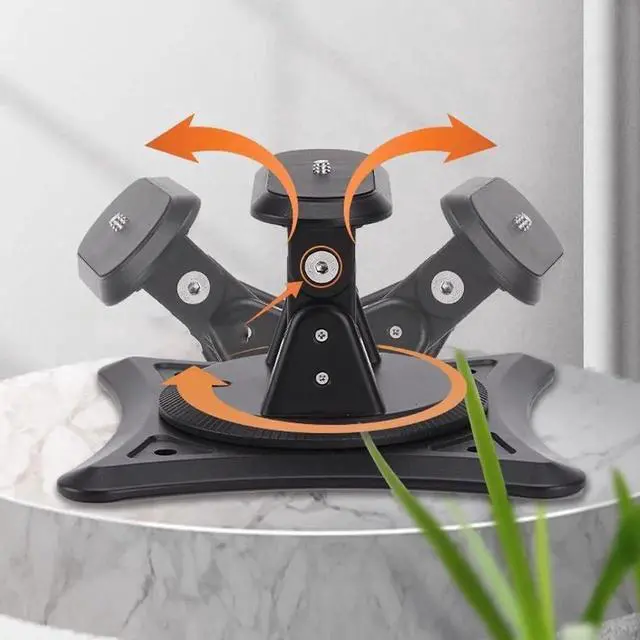 Alt view image 6 of 7 - Projector Stand Projector Bracket 360-degree Rotating Ceiling-Mounted Wall-Mounted Projector Stand Small Portable Bracket Projector Bracket(B)
