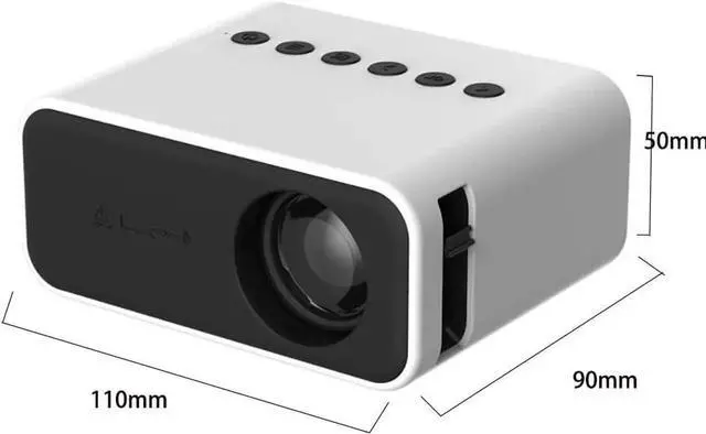 Alt view image 2 of 6 - Home Projector,5s Boot with Rich Colors,100 Inch Portable Outdoor Camping Home Theater,Mini Micro LED Projector,Compatible with Android iOS (White)