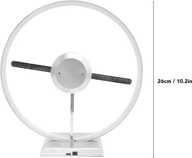 Alt view image 7 of 7 - 3D Hologram Fan, 26cm 3D Hologram Projector Advertising Display, Holographic Video Projector for Store Signs, Bar, Party, Christmas (US Plug)