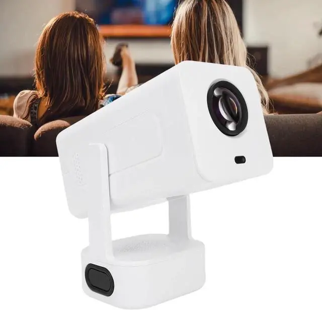 Alt view image 7 of 7 - Mini Projector with Dual Band WiFi Bluetooth, 4K 1080P Portable Auto Vertical Keystone Projector with 180° Rotation, for Phone Laptop (US Plug)
