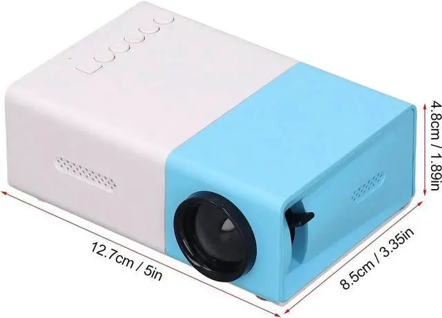 Alt view image 5 of 7 - Mini Projector 1080P HD Inbuilt Speaker Mini Size Diffuse Reflection Imaging Portable Projector for Game Movie 100240V (US)