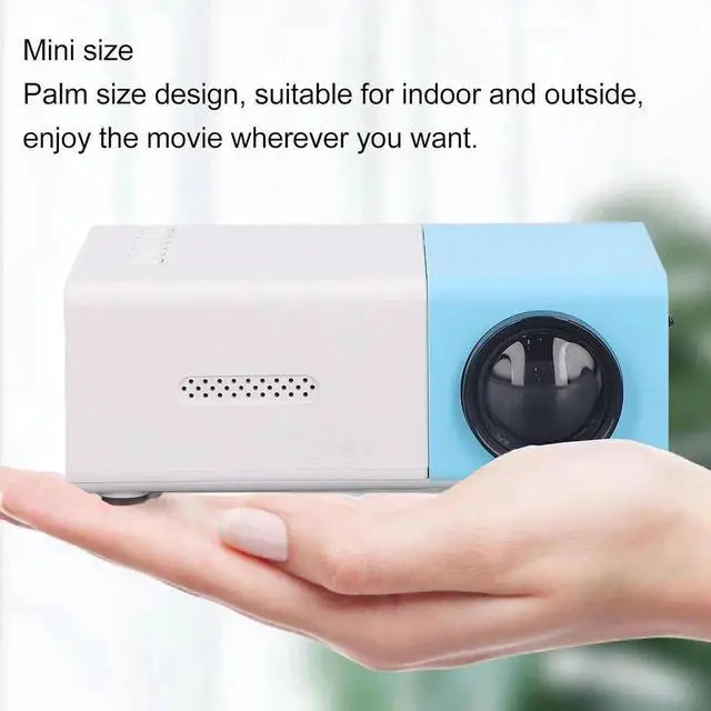 Alt view image 7 of 7 - Mini Projector 1080P HD Inbuilt Speaker Mini Size Diffuse Reflection Imaging Portable Projector for Game Movie 100240V (US)