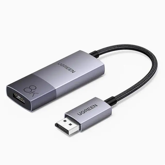 Main image of UGREEN DP1.4 to HDMI 2.1 adapter 8K HD 144hz desktop computer graphics card External TV projector Expanded display video 4k connection converter 25CM