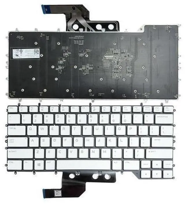 Main image of replacement keyboard for Alienware M15 R2 R3 R4 0Y00RH US White color Backlit RGB Per Key for Dell