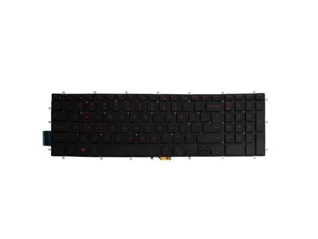 Alt view image 2 of 5 - replacement keyboard for Dell PK131QP1B00 NSK-EC1BC 01 03R0JR US with Backlit Red Letters