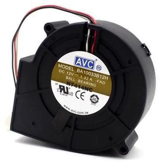 Alt view image 5 of 6 - AVC 9733 DC 12V 1.32A BA10033B12H 3 wire turbine cooling fan blower 10 pcs/lot
