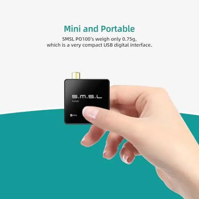 Alt view image 6 of 7 - SMSL PO100 2024 XU316 Digital to Analog Audio Converter, MQA Decoding USB to Toslink Coaxial/Optical, Mini USB to Coaxial Cable Adapter for Phone/PC/Player/Streamer, Black