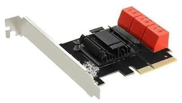 Main image of 6 ports SATA 3.0 to PCIe expansion Card PCI express 4X Gen 3 PCI express SATA Adapter SATA 3 Converter Heat Sink