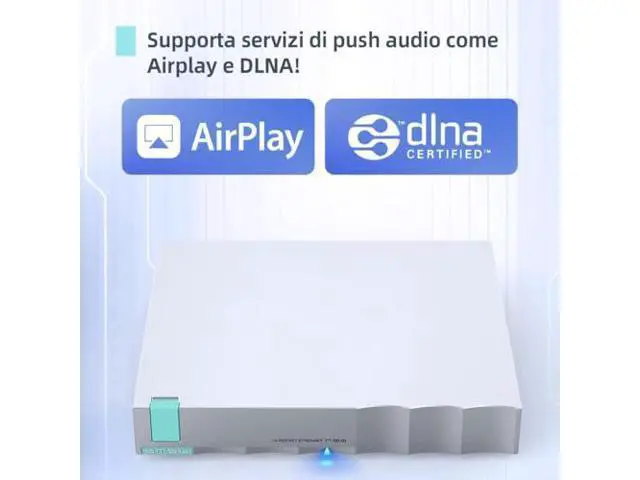 Alt view image 6 of 7 - SMSL N100 Hi-res Music Streamers Player, WiFi Multiroom Streamer, USB2.0/USB3.0/LAN/WiFi to Optical/Coaxial/USB/AES/EBU Audio Streamer for Home Stereo System