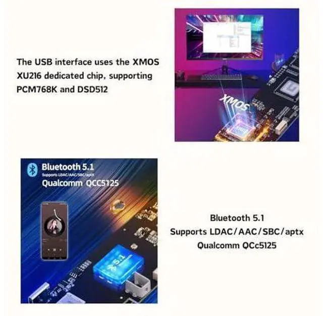 Alt view image 7 of 7 - Gustard DAC-R26 II R2R Streamer DAC, Discrete 26bit Decoder with DSD2048, USB/Opt/Coax/IIS/AES/LAN Input, Fully Balanced Digital-Analog Converter, 10MHz Clock, Home Audio Network DAC, Black