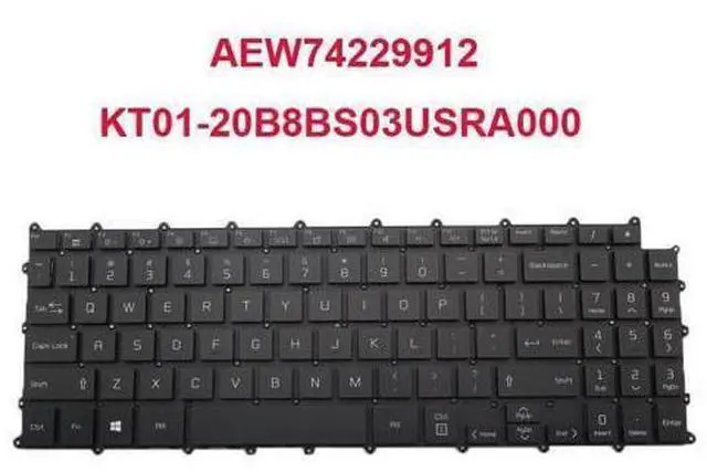 Main image of Backlit Keyboard For AEW74229912 KT01-20B8BS03USRA000 English Black No Frame