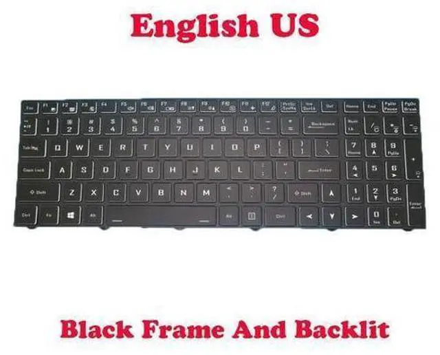 Main image of Backlit Keyboard For CLEVO NS70MU NS70HU NS70PU NS71MU NS71PU English With Frame