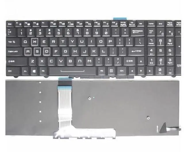 Main image of Backlit English US Laptop Keyboard For Sager NP9870 NP9872 NP9873 NP9876 NP9877