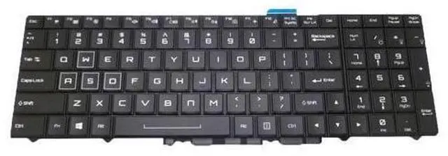 Main image of English US Laptop Keyboard For Sager NP9172 NP9173 NP9175 NP9176 ENP9752 NP9753