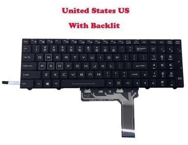Main image of RGB Backlit Keyboard For CLEVO P750 V149550AS1 US 6-80-P7500-013-3 English US