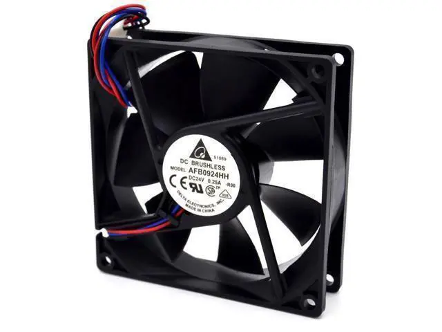 Alt view image 2 of 6 - New and Original AFB0924HH 92*92*25mm 24V 0.25A converter cooling fan for Delta