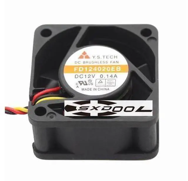 Alt view image 3 of 4 - 10pcs/lot 3pin mute FD124020EB cooling fan 40x40x20mm for Y.S Tech 12VDC 0.12A