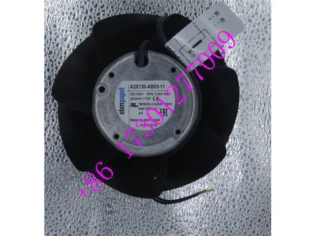 Alt view image 4 of 6 - A2S130-AB03-11 M2S052-CA cooling fan size 138.3 x 56.9mm 230 V AC air flow 325 m3/h 390 m3/h 2800 min