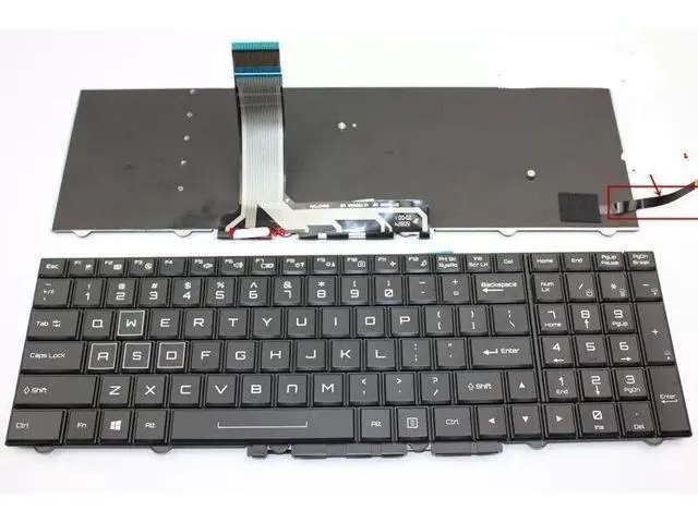 Alt view image 3 of 5 - Keyboard US For Clevo P750 P770 P770ZM P770ZM-G P770-G Color Backlit PK