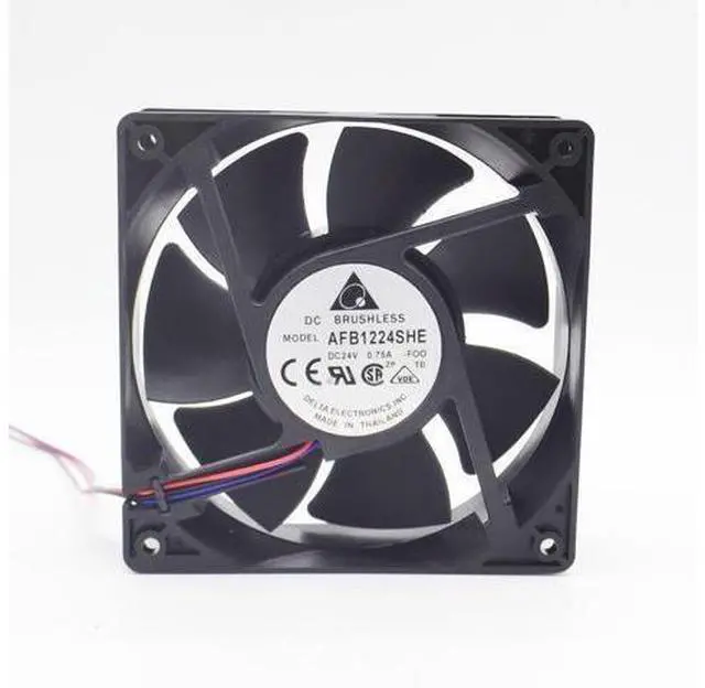 Main image of New AFB1224SHE 12038 24V 0.75A fan dual ball wind capacity inverter durable for Delta 120*120*38mm 10pcs\/lot