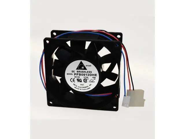 Alt view image 2 of 4 - Delta Electronics PFB0912DHE-F00 92x92x38mm Cooling Fan, 175.03 CFM, 8000 RPM, 66.5 dBA, 3.72A (Max), 46.21 air pre., 4+3-pin power & TAC connector