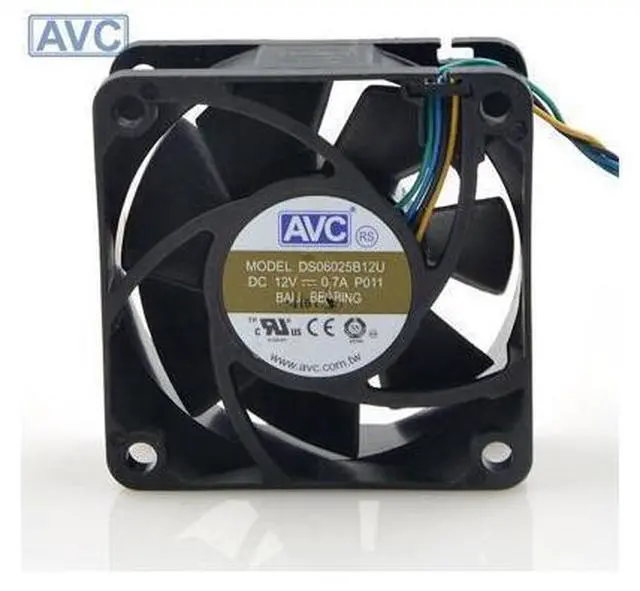 Main image of original 6025 12V 0.7A 6cm\/ DS06025B12U cm 4 wire temperature control CPU cooling fan 20pcs\/lot