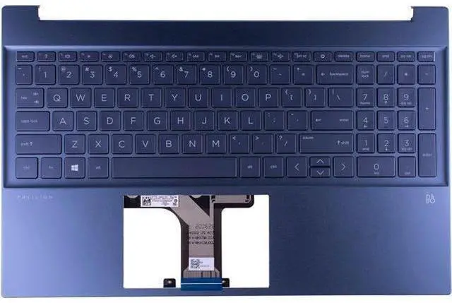 Main image of New US Layout Backlit Keyboard Palmrest Replacement for HP Pavilion 15-eg 15-eh M08920-001