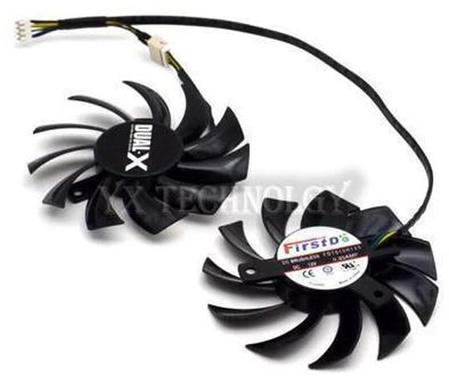 Main image of New HD7850 1G 2G Graphics dual fan Thermostat FD7010H12S 12V 0.35A Diameter 75mm 10PCS\/LOT