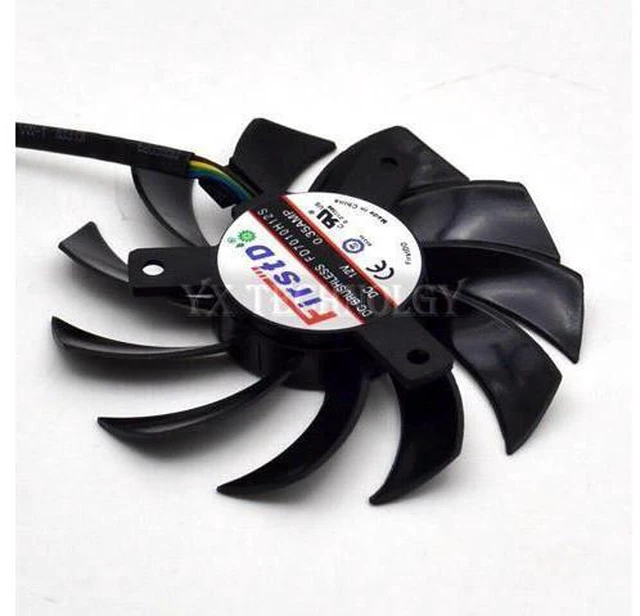 Alt view image 2 of 3 - New HD7850 1G 2G Graphics dual fan Thermostat FD7010H12S 12V 0.35A Diameter 75mm 10PCS\/LOT