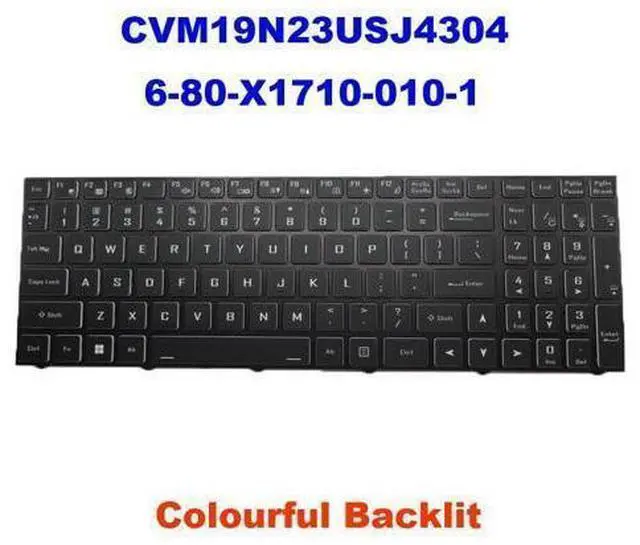Main image of US English Backlit Keyboard For CLEVO NH50AC CVM19N23USJ4304 6-80-X1710-010-1
