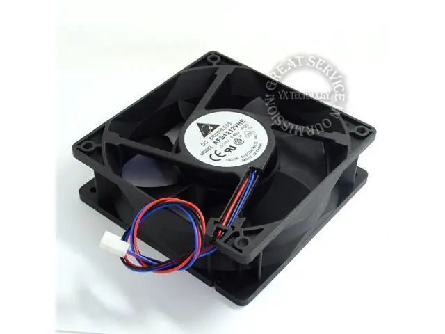 Alt view image 5 of 6 - Delta AFB1212VHE -F00 signal 120mm 12cm DC 12V 0.90A 3-pin server inverter axial blower cooler cooling fan